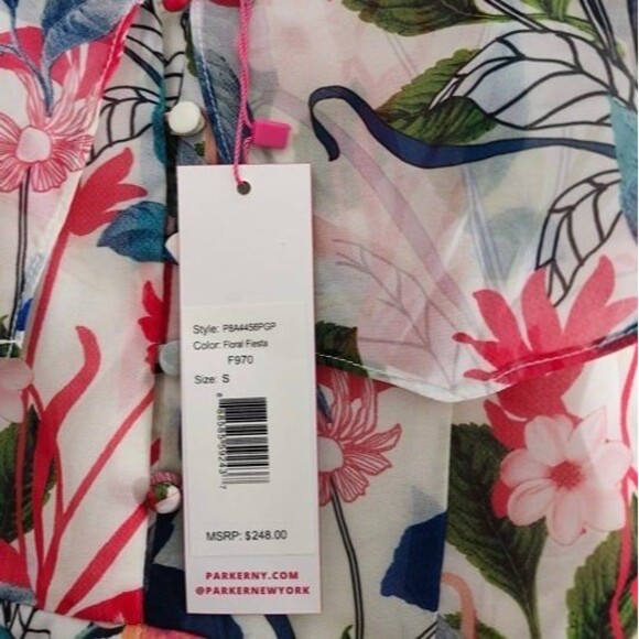 Parker NYC Cold Shoulder S top NWT - Picture 3 of 6